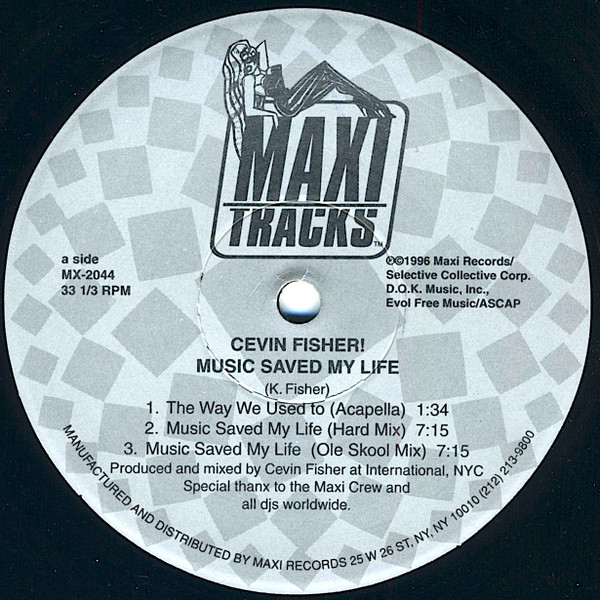 Cevin Fisher - Music Saved My Life | Maxi Records (MX-2044) - 3