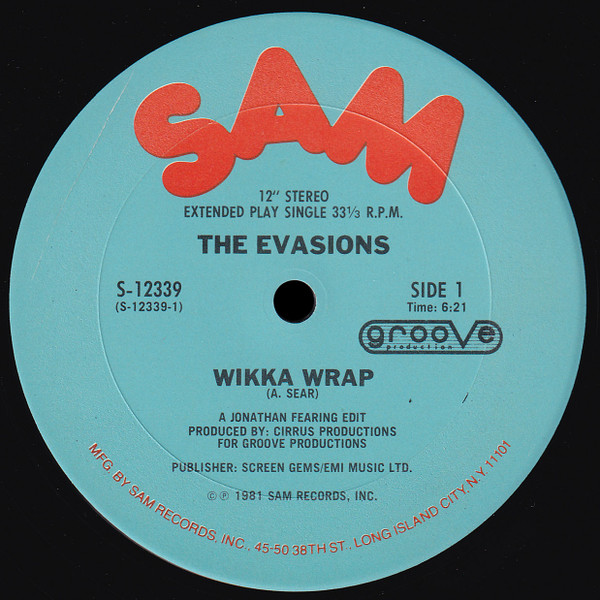 The Evasions - Wikka Wrap | Sam Records (S-12339) - main The Evasions - Wikka Wrap | Sam Records (S-12339) - main