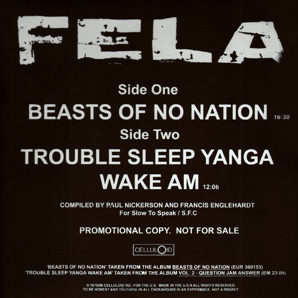 Fela - Beasts Of No Nation | Celebrate Life (CEL 0822) - main Fela - Beasts Of No Nation | Celebrate Life (CEL 0822) - main