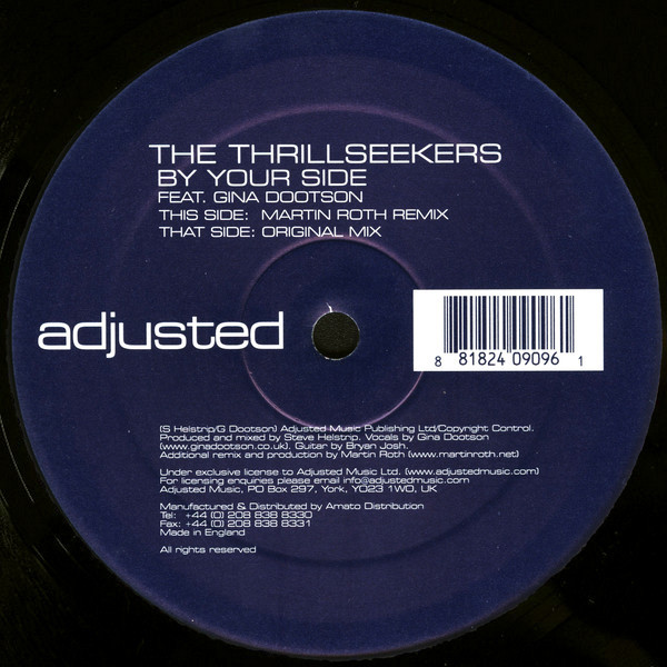 The Thrillseekers Feat. Gina Dootson - By Your Side | Adjusted Music (adj006) - main The Thrillseekers Feat. Gina Dootson - By Your Side | Adjusted Music (adj006) - main