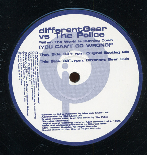 Different Gear Vs. The Police - When The World Is Running Down (You Can't Go Wrong) | Pagan (PAGAN 039) - 4