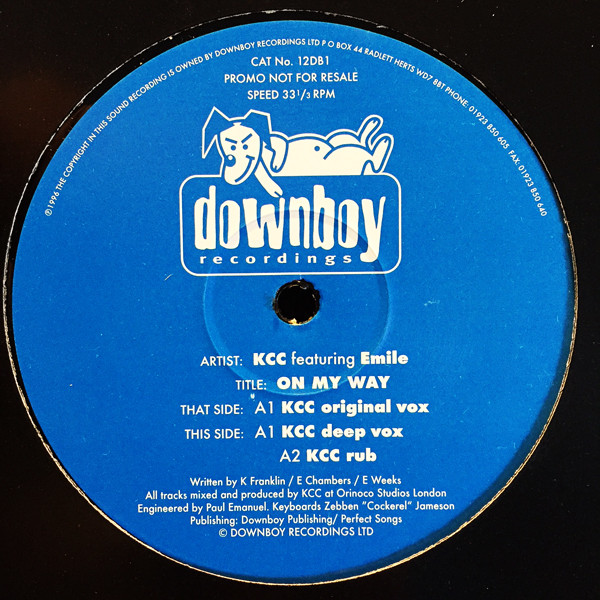 KCC Featuring Emile - On My Way | Downboy Recordings (12DB1) - main