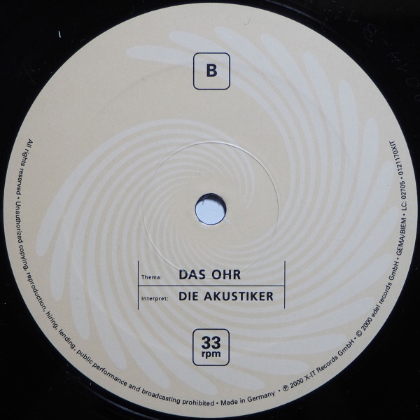Die Akustiker - Das Ohr | X-IT Records (XLTD 0014) - 4 Die Akustiker - Das Ohr | X-IT Records (XLTD 0014) - 4