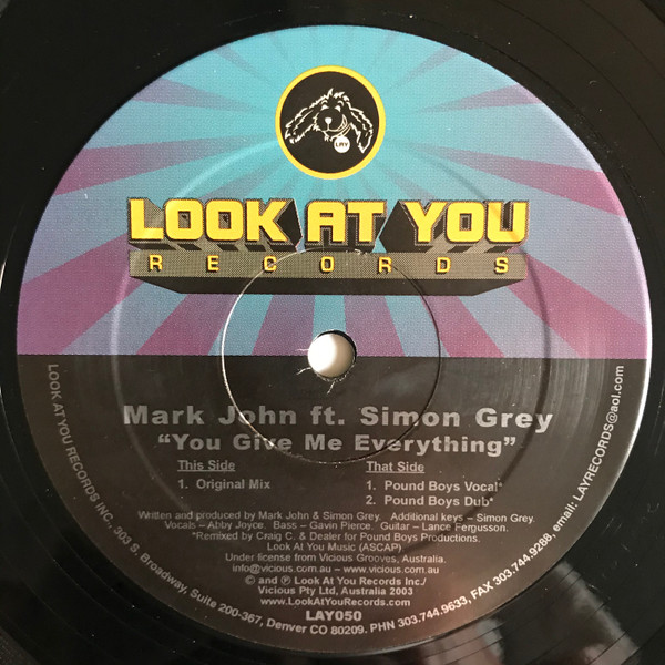Mark John feat Simon Grey - You Give Me Everything | Look At You Records (LAY050) - 2 Mark John feat Simon Grey - You Give Me Everything | Look At You Records (LAY050) - 2