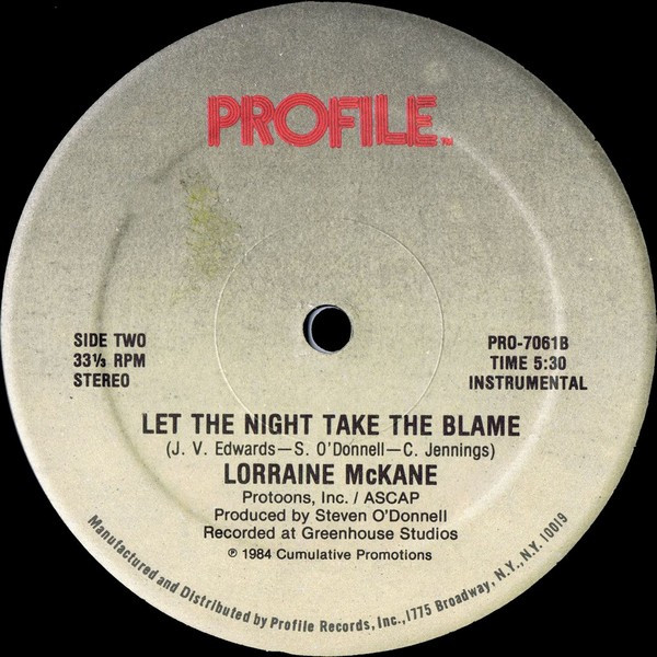 Lorraine McKane - Let The Night Take The Blame | Profile Records (PRO-7061) - 2 Lorraine McKane - Let The Night Take The Blame | Profile Records (PRO-7061) - 2