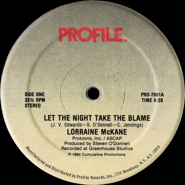 Lorraine McKane - Let The Night Take The Blame | Profile Records (PRO-7061)