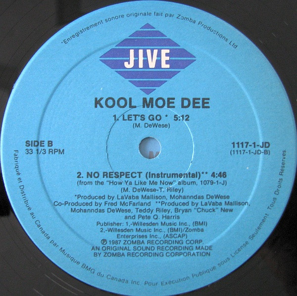 Kool Moe Dee - No Respect | Jive (1117-1-JD) - 4