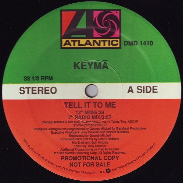 Keyma - Tell It To Me | Atlantic (DMD 1410) - main Keyma - Tell It To Me | Atlantic (DMD 1410) - main