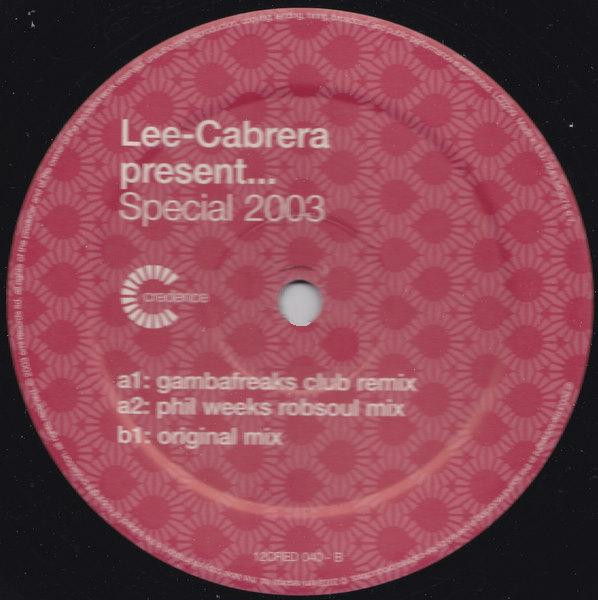 Lee-Cabrera - Special 2003 | Credence (12cred040) - 2 Lee-Cabrera - Special 2003 | Credence (12cred040) - 2