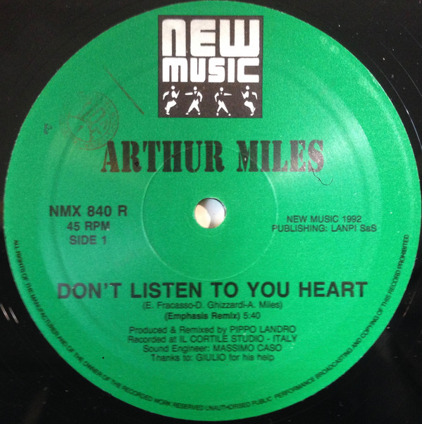 Arthur Miles - Don't Listen To Your Heart (Emphasis Remix) | New Music International (NMX840R)