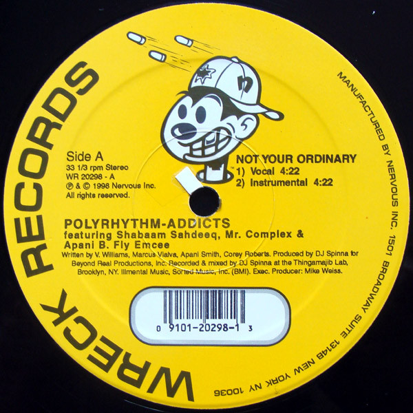 Polyrhythm Addicts - Not Your Ordinary | Wreck Records (WR 20298) - 2