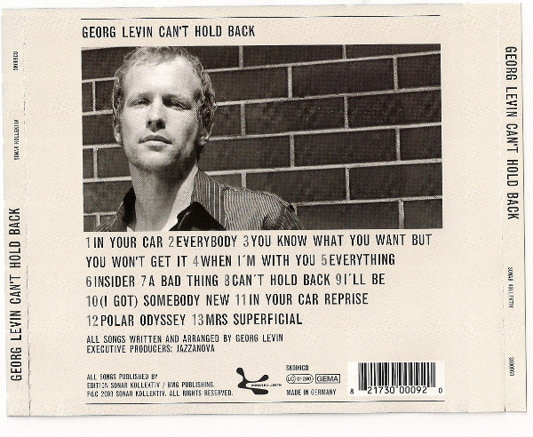 Georg Levin - Can't Hold Back | Sonar Kollektiv (SK009CD) - 4