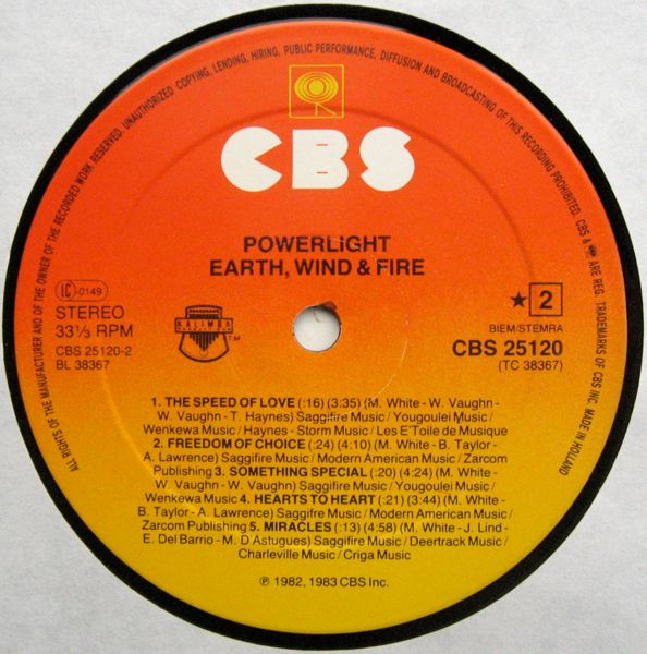 Earth, Wind & Fire - Powerlight | CBS (CBS 25120) - 4