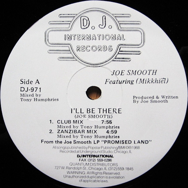 Joe Smooth  &  Mikkhiel - I'll Be There | D.J. International Records (DJ-971) - main