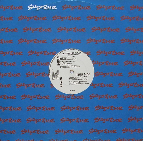 Christopher Taylor - Prove My Love | Supreme Records (SR 001) - main
