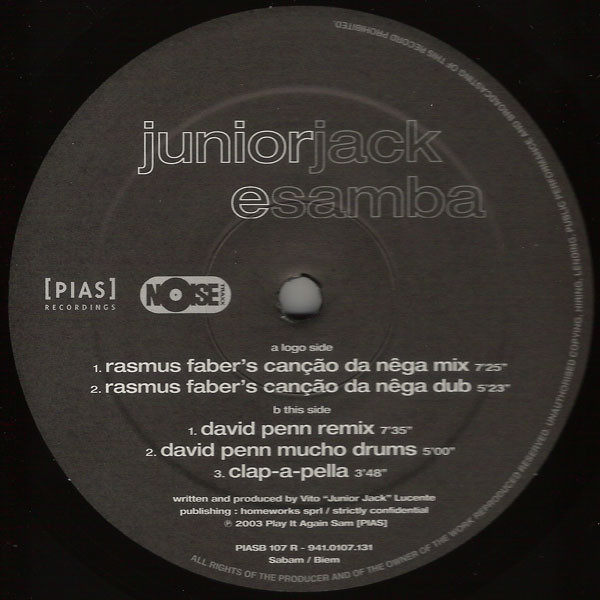 Junior Jack - E Samba (Remixes) | [PIAS] Recordings (PIASB 107 R) - 4