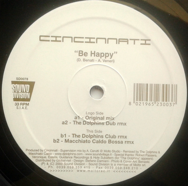 Cincinnati - Be Happy | Sound Division (SD 0078) - 3 Cincinnati - Be Happy | Sound Division (SD 0078) - 3