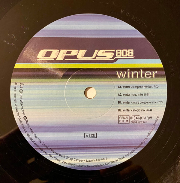 Opus 808 - Winter | Maad Records (398 422236-0) - 3 Opus 808 - Winter | Maad Records (398 422236-0) - 3