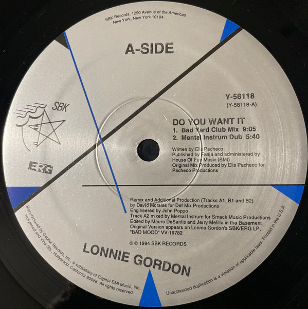 Lonnie Gordon - Do You Want It | SBK Records (Y-58118) - 2