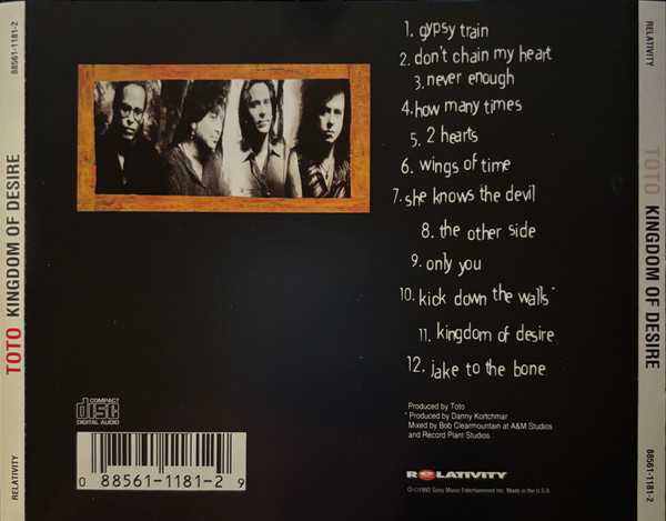 Toto - Kingdom Of Desire | Relativity (88561-1181-2) - 2 Toto - Kingdom Of Desire | Relativity (88561-1181-2) - 2