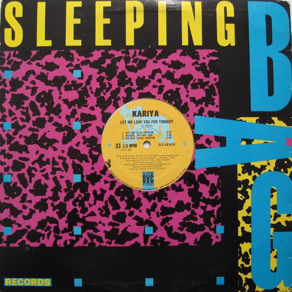 Kariya - Let Me Love You For Tonight | Sleeping Bag Records (SLX-40141) - main Kariya - Let Me Love You For Tonight | Sleeping Bag Records (SLX-40141) - main