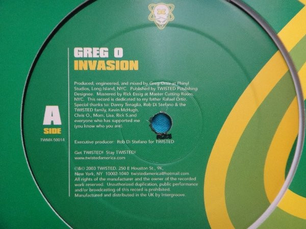 Greg O. - The Invasion / Drumatic | Twisted America Records (TWMX-50014) - 2