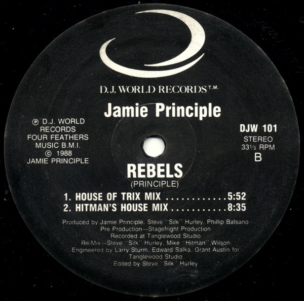 Jamie Principle - Rebels | D.J. World Records (DJW 101) - 4 Jamie Principle - Rebels | D.J. World Records (DJW 101) - 4