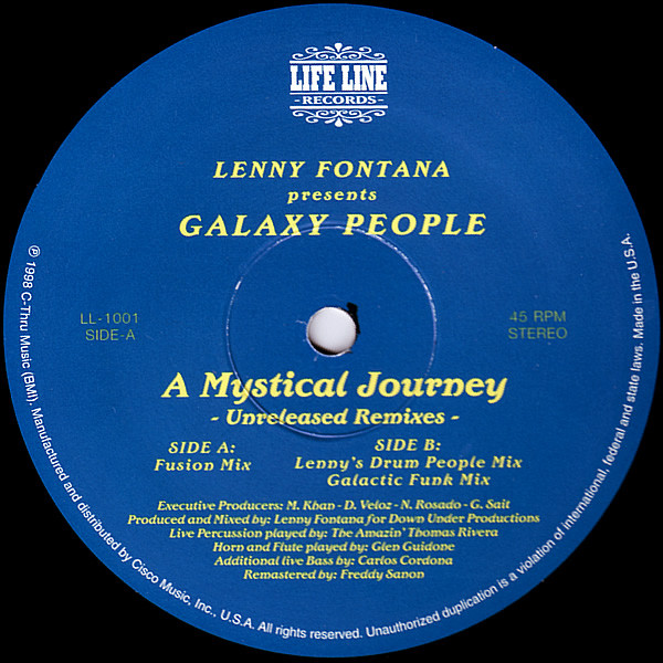 Lenny Fontana Presents Galaxy People - A Mystical Journey - Unreleased Remixes | Life Line Records (LL-1001) - main Lenny Fontana Presents Galaxy People - A Mystical Journey - Unreleased Remixes | Life Line Records (LL-1001) - main