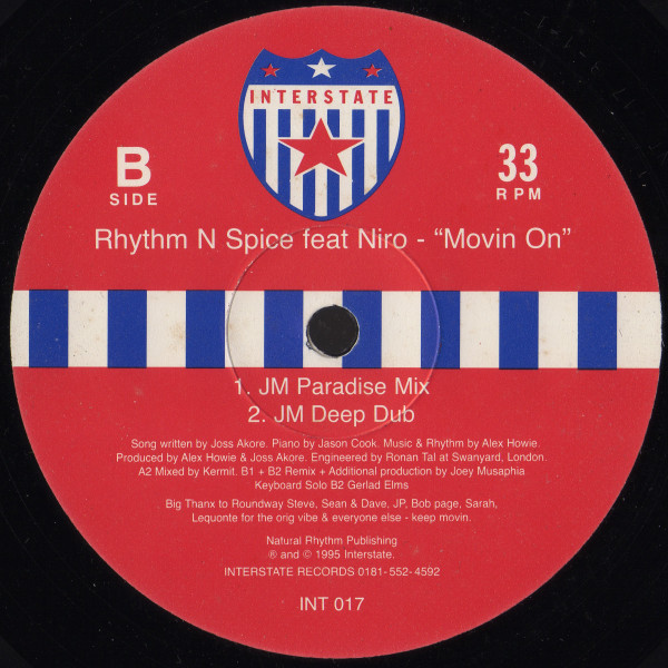 Rhythm N Spice Feat Niro - Movin On | Interstate Records (INT 017) - 2 Rhythm N Spice Feat Niro - Movin On | Interstate Records (INT 017) - 2