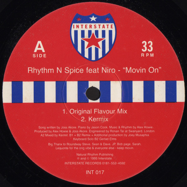Rhythm N Spice Feat Niro - Movin On | Interstate Records (INT 017) - main Rhythm N Spice Feat Niro - Movin On | Interstate Records (INT 017) - main