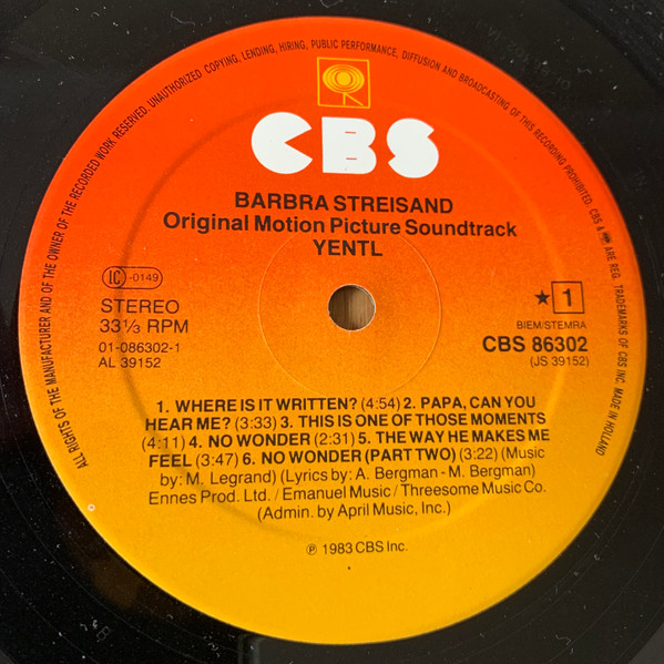 Yentl - Original Motion Picture Soundtrack