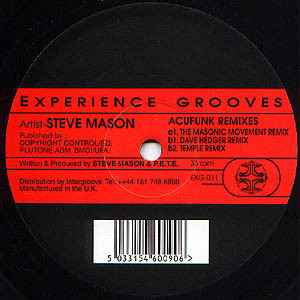 Steve Mason - Acufunk Remixes | Experience Grooves (EXG 011) - main Steve Mason - Acufunk Remixes | Experience Grooves (EXG 011) - main