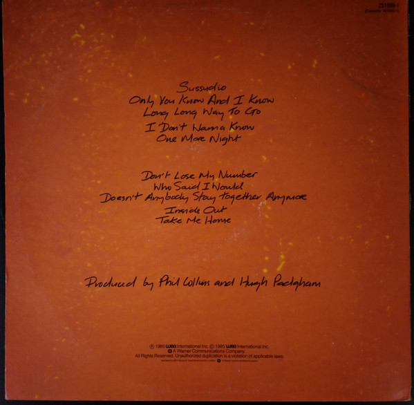 Phil Collins - No Jacket Required | WEA (251699-1) - 2