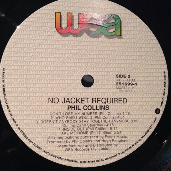 Phil Collins - No Jacket Required | WEA (251699-1) - 4