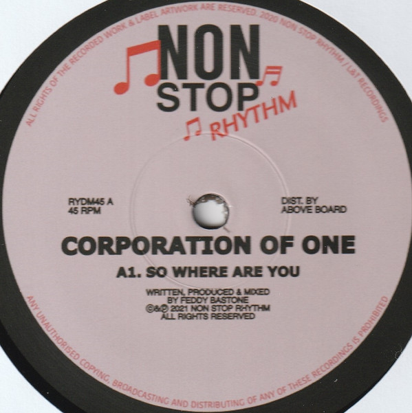 Corporation Of One - So Where Are You / Vanessa Del Rio | Non Stop Rhythm (RYDM45)