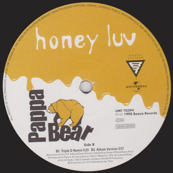 Pappa Bear Feat. van der Toorn - Honey Luv | Booya Records (UMT 70394) - 2 Pappa Bear Feat. van der Toorn - Honey Luv | Booya Records (UMT 70394) - 2