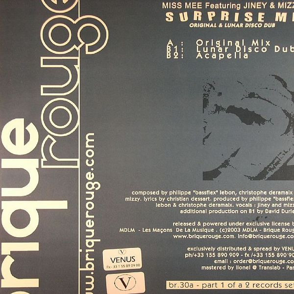 Miss Mee Featuring Jiney & Mizzy - Surprise Me | Brique Rouge (BR.30A) - 2 Miss Mee Featuring Jiney & Mizzy - Surprise Me | Brique Rouge (BR.30A) - 2