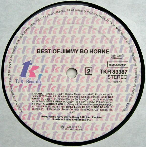 Jimmy "Bo" Horne - Best Of Jimmy 'Bo' Horne | T.K. Records (83387) - 4