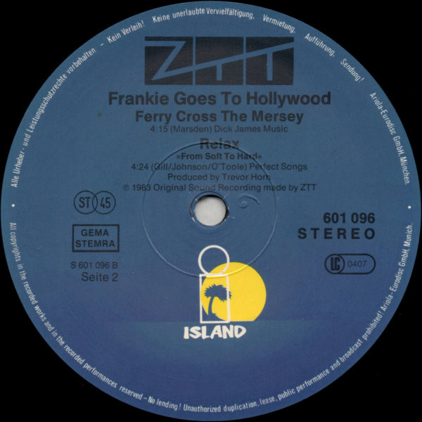 Frankie Goes To Hollywood - Relax | Island Records (601 096) - 4 Frankie Goes To Hollywood - Relax | Island Records (601 096) - 4