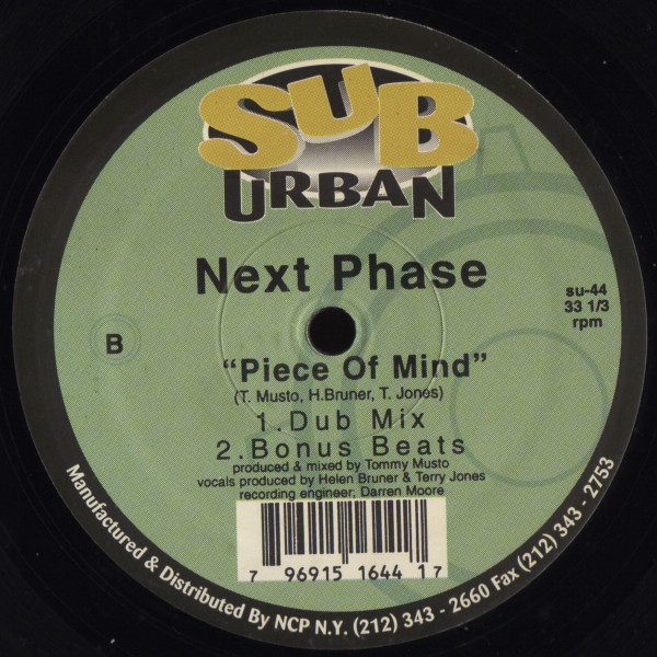 Next Phase Featuring Helen Bruner & Terry Jones - Piece Of Mind | Sub-Urban (su-44) - 3