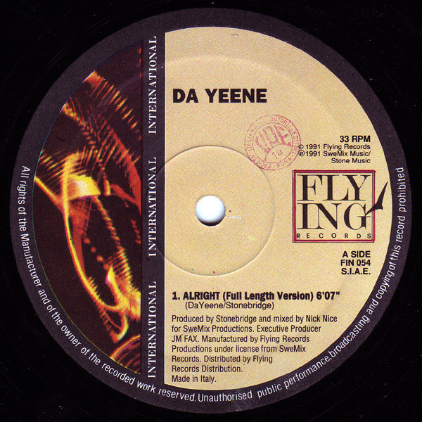 Da Yeene - Alright | Flying International (FIN 054) - main Da Yeene - Alright | Flying International (FIN 054) - main