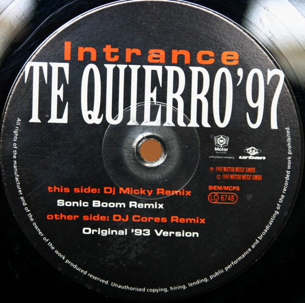 Intrance - Te Quierro '97 (Part II) | Urban (none) - main