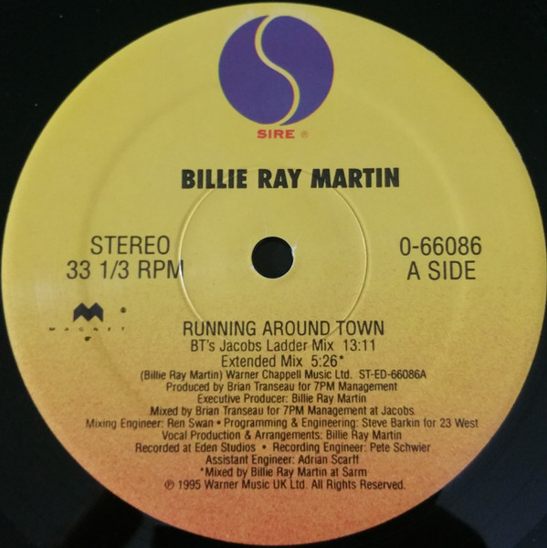 Billie Ray Martin - Running Around Town | Sire (0-66086) - 2 Billie Ray Martin - Running Around Town | Sire (0-66086) - 2