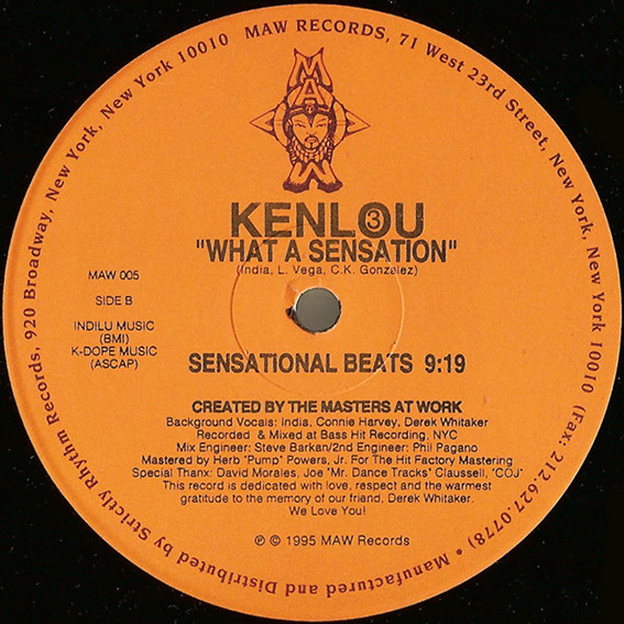 Kenlou - What A Sensation | MAW Records (MAW 005) - 2