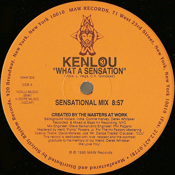 Kenlou - What A Sensation | MAW Records (MAW 005) - 3