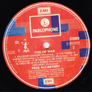 Paul McCartney - Tug Of War | Parlophone (3C 064-64750) - 4 Paul McCartney - Tug Of War | Parlophone (3C 064-64750) - 4
