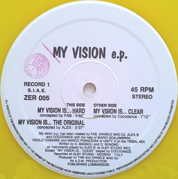 Various - My Vision E.P. | Zener (ZER 005) - 3 Various - My Vision E.P. | Zener (ZER 005) - 3