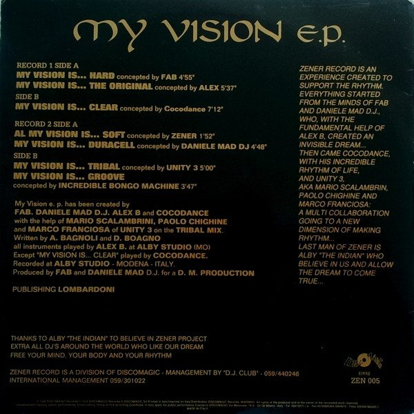 Various - My Vision E.P. | Zener (ZER 005) - 2 Various - My Vision E.P. | Zener (ZER 005) - 2