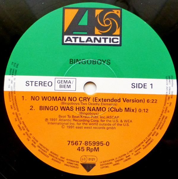 Bingoboys - No Woman No Cry | Atlantic (7567-85995-0) - 3 Bingoboys - No Woman No Cry | Atlantic (7567-85995-0) - 3