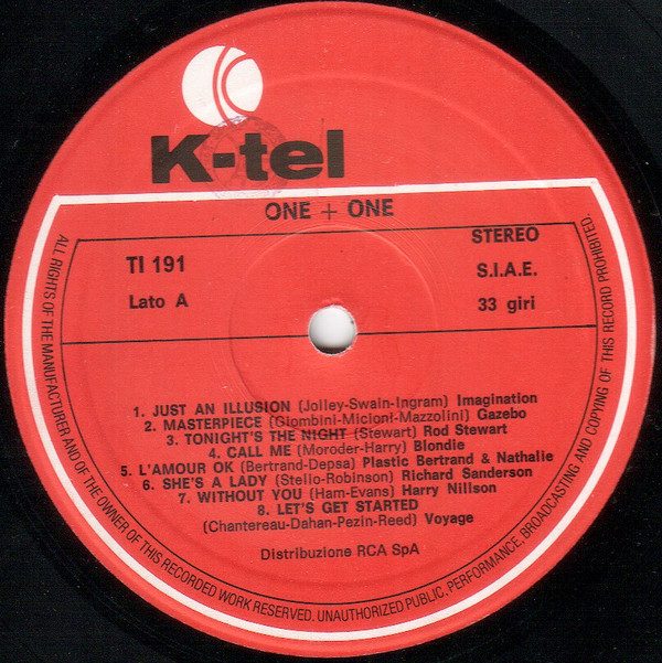 Various - One + One - A Great Collection Of Love Songs | K-Tel (TI 191) - 3 Various - One + One - A Great Collection Of Love Songs | K-Tel (TI 191) - 3